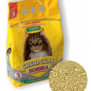 Сибирская кошка Ультра 3л комкующийся наполнитель