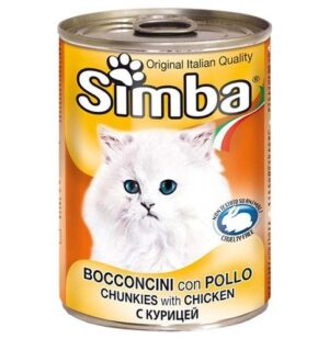 Влажный корм для кошек "Simba" с кусочками курицы 415 гр